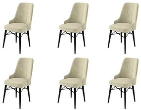 Set de scaune de sufragerie Pare Cream, 6 buc.