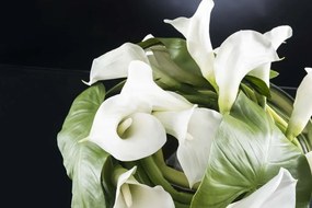 Aranjament floral elegant din cale albe, CIOTOLA BASSA CON CALLE 1141772.95