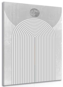 Tablou curcubeu modern gri Mid-Century