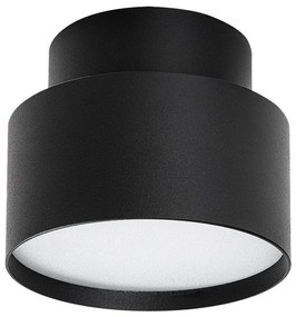 Mini Plafoniera LED cu lumina ambientala in sus Ovidia negru D-11cm