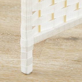 HOMCOM Separator de cameră 6 părți pliabil perete de intimitate perete de separare pentru sufragerie dormitor birou acasă Alb | Aosom Romania