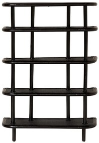 Etajera de perete din rattan, negru,"Pigmento"