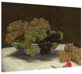 Tablou - Henri Fantin-Latour, Still Life with Grapes and a Carnation, reproducere (70x50 cm)