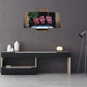 Tablou cu carne pe farfurie (90x60 cm)