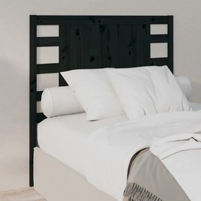 818754 vidaXL Tăblie de pat, negru, 96x4x100 cm, lemn masiv de pin