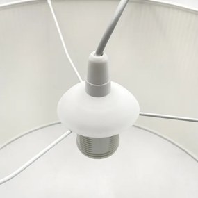 Lustră suspendată pe cablu SIRJA PLISADO 1xE27/15W/230V Ø 35 cm albă