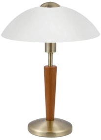 Veioză gri/maro cu intensitate reglabilă cu abajur din sticlă (înălțime 35 cm) SOLO 1 – EGLO