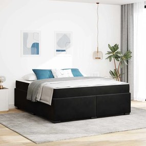 vidaXL Cadru de pat Altele Negru 180 x 200 cm Catifea