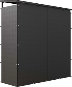 Outsunny Adăpost pentru lemne suport exterior sarcină maximă 2000 kg cu husă de protecție impermeabilă 185 x 62 x 184 cm negru | Aosom Romania