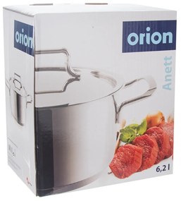 Oală din oțel inoxidabil cu capac Orion Anett 6,2 l