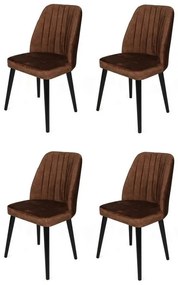 Set de scaune de sufragerie Alfa Brown, 4 buc.