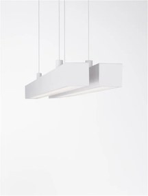 Lustra LED suspendata design modern X-LINE alba