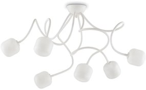 Lustra aplicata design modern cu brate flexibile OCTOPUS PL6 alba 174921