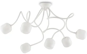Lustra aplicata design modern cu brate flexibile OCTOPUS PL6 alba 174921