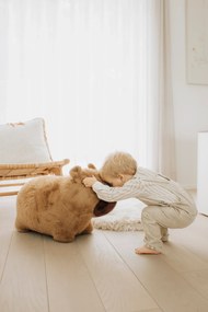 Jucarie gonflabila premium Wild  Soft Soft Bouncy Capybara ,   jucarie activa pentru interior, pompa inclusa