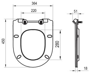 Ravak X01861 - Capac WC VITA SLIM SoftClose alb