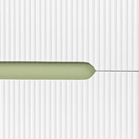 Trent 80 dulap de baie inferior cu chiuvetă ceramică (2 sertare) verde deschis-alb