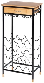 Dulap vinotecă negru/în culoare naturală din metal număr de sticle 16, 48x95 cm Loft – Wenko