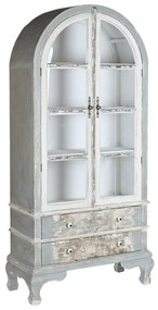 Vitrina Stylish din lemn antichizat 95x41x198 cm