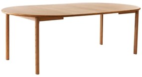 Masă de dining rotundă extensibilă din lemn de stejar cu blat suplimentar ø 120 cm Noor – Hammel Furniture