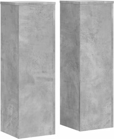 vidaXL Suport de plante, 2 buc., gri beton, 25x25x80 cm lemn prelucrat