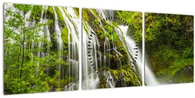Tablou - Cascada, Wind River Valley (cu ceas) (90x30 cm)
