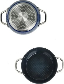 Oala cu capac Zilan ZLN9617 diamond, cu baza de inductie, ceramica si inox, usor de spalat, 24 cm,4L