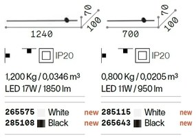 Aplica de perete LED moderna design liniar ESSENCE AP 11W BIANCO