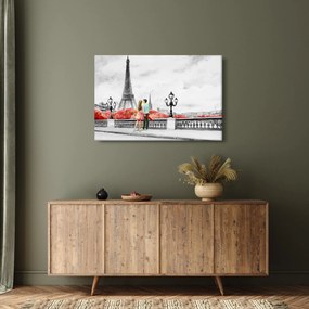 Tablou îndrăgostiții în Paris (90x60 cm)