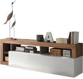 Comodă TV LENOR alb/stejar