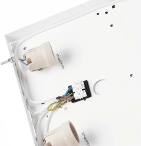 Plafonieră NATURAL SQUARE 4xE27/15W/230V 39x39 cm pin/negru