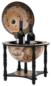 343474 vidaXL Bar tip glob pământesc stativ sticle de vin negru lemn eucalipt