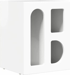 vidaXL Noptieră Alb lucios 40 x 35 x 50 cm Lemn compozit