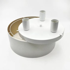 Plafonier SIRJA PLISADO 3xE27/15W/230V Ø 35 cm alb/auriu
