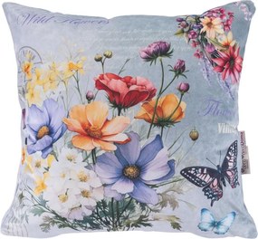 decoDoma Set de 3 fețe pernuțe SPRING FLOWERS 45 x 45 cm