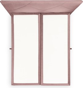 Pat boxspring Wasil 180x200 cu spațiu de depozitare - catifea roz hidrofobă Element 18