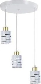 Lustră pe cablu ELEN 3xE27/35W/230V Ø 29 cm alb/auriu