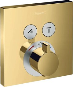 Baterie cada/dus cu termostat, Hansgrohe ShowerSelect, montaj incastrat, gold optic lustruit, 15763990