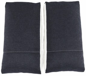 Canapea extensibilă, alb/albastru, SALEM