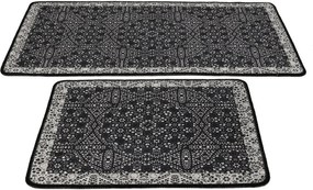 Set 2 covorase baie PAISLEY DJT, forma dreptunghiulara, poliester, neg