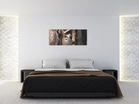 Tablou - Cerb în pădure (120x50 cm)