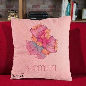 Perna Personalizata Zodie Gemeni, 40x40 cm, Roz, Husa Detasabila, Perna Inclusa, BEKZ®