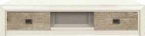 Comoda TV KOEN 2, pin canyon/stejar Karbel, PAL, 150x57x33 cm