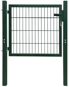 Poarta de gard, verde, 105x150 cm, otel Verde, 105 x 150 cm