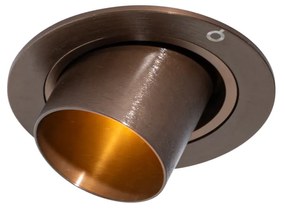 Spot modern încastrat bronz închis GU10 35mm rotund orientabil - Installa