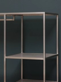 Etajera cu suport pentru umerase, din metal, aspect vintage, Alliage