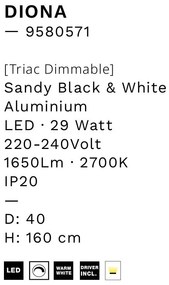 Lustra LED design modern DIONA 40cm, 2700K
