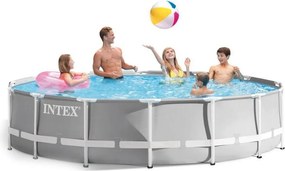 Piscină de grădină familie cu filtrare și scară 427 cm