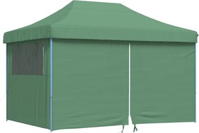 vidaXL Cort pliabil pentru petreceri cu 4 pereți laterali, verde
