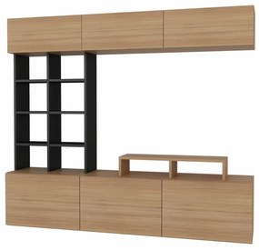 Ansamblu Comoda TV Sasa, Negru / Bej